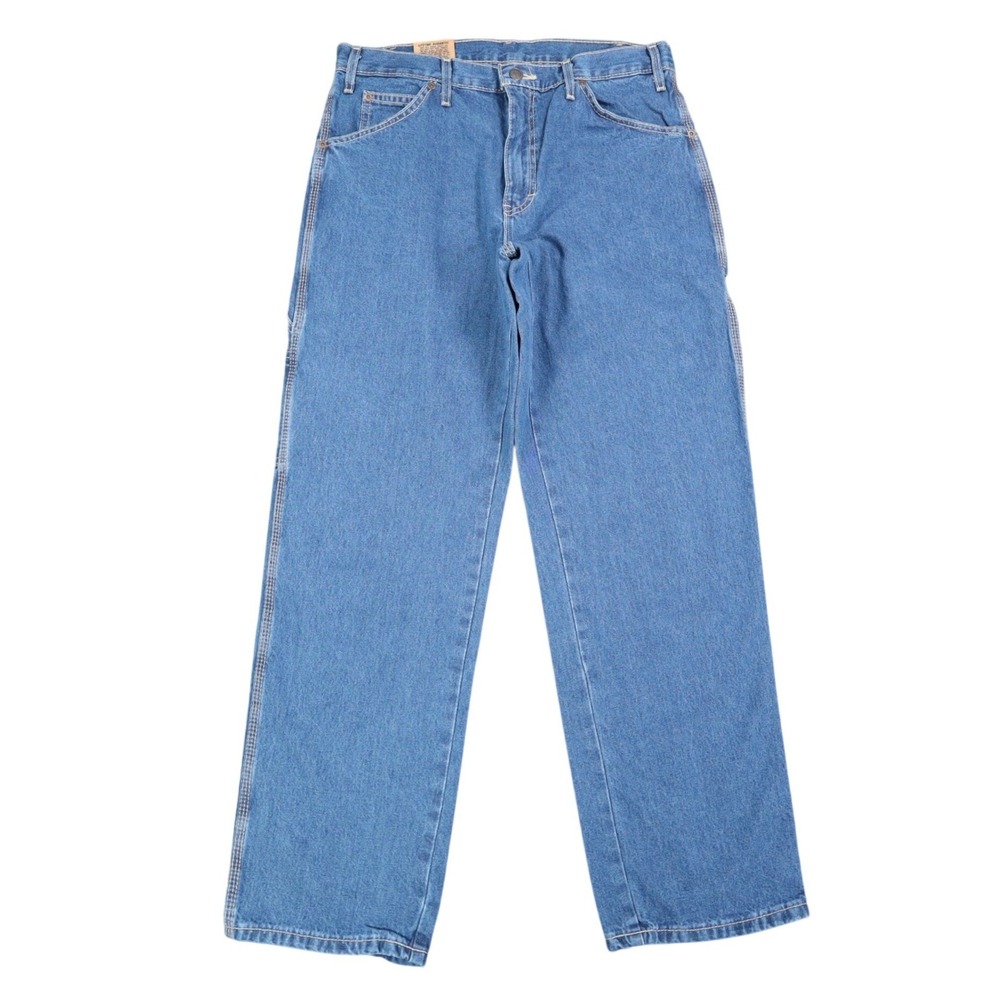 Dickies Carpenter Jeans Mens 33x30 Relaxed Fit Blue Denim Workwear 19294SNB NWT